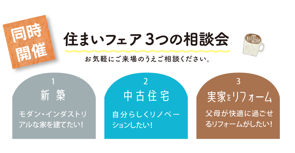 同時開催住まいフェア3つの相談会